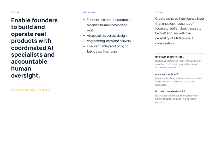 Tri-fold brochure, inside