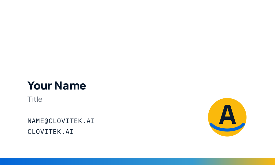 Business card, back